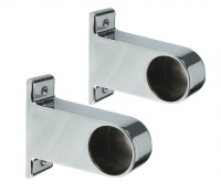 Rothley Long End Brackets Chrome Finish 32mm (Pack of 2)